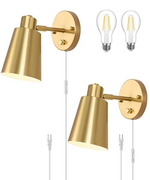 4) Plug-In Wall Sconces (The “Expensive” Lighting Hack)