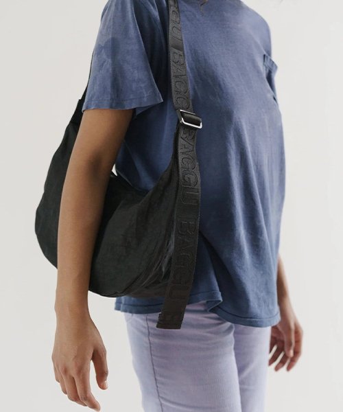 2) BAGGU Medium Nylon Crescent Bag